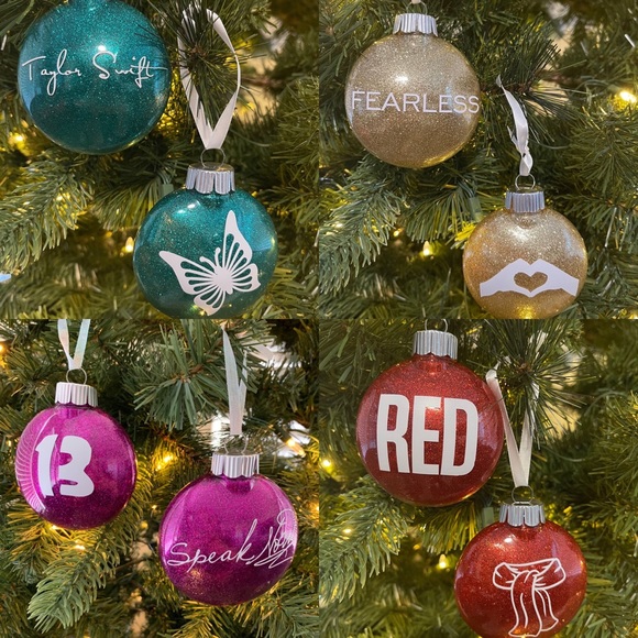Taylor Swift Album Inspired Ornaments Set of 10 - Picture 2 of 4